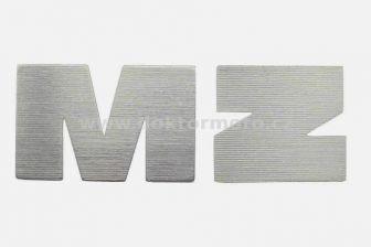 MZ logo - tank letters, silver ( MZ - ETZ )