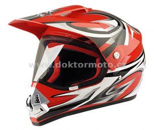 Enduro přilba CR6 WEST RED, velikost XL